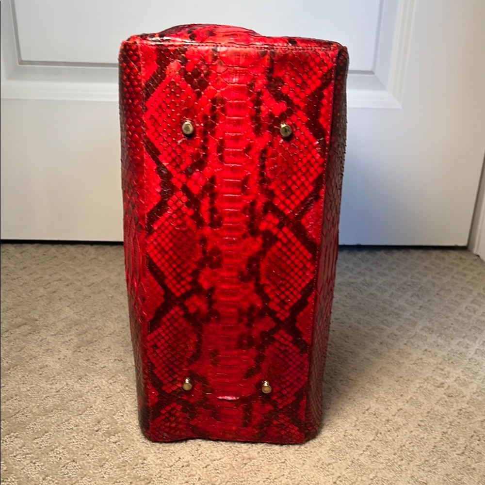Red Python Tote Bag - image 5